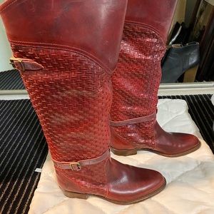Frye Basketweave Knee high boot